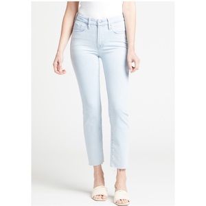 Good American Good Legs Cigarette Raw Hem Jean Blue Size 28